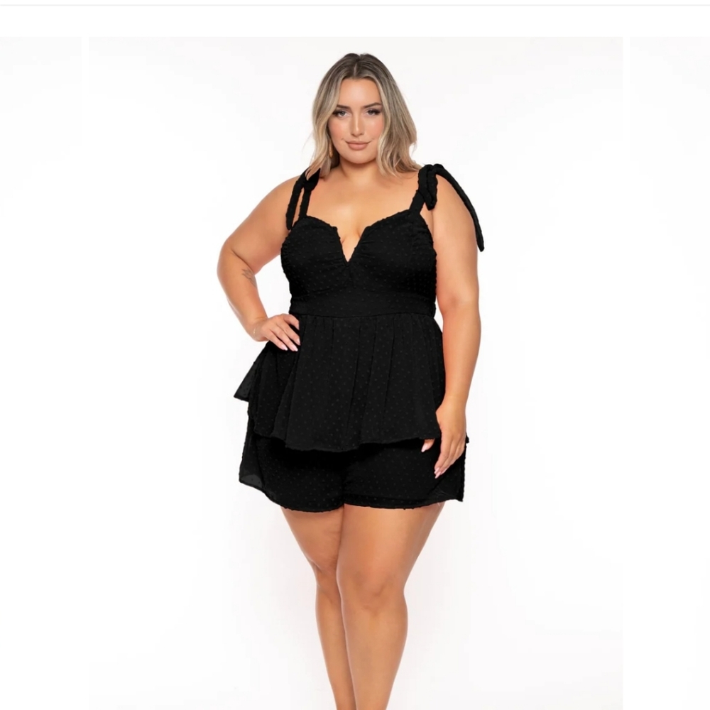Dotted Chiffon Romper